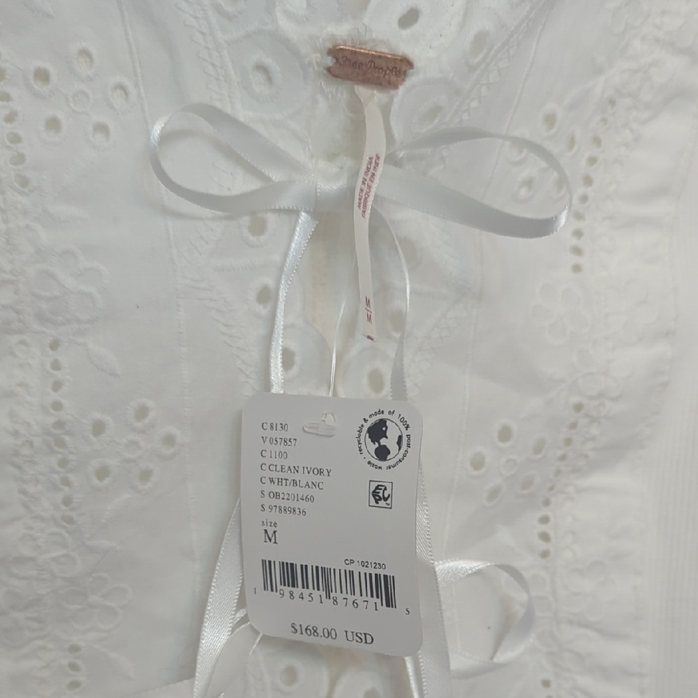 Free People Gesibelle Top White Medium - Picture 2 of 3